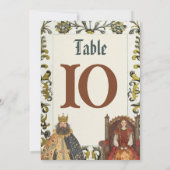 Royal Wedding Tischnummern aus dem Mittelalter (Rückseite)