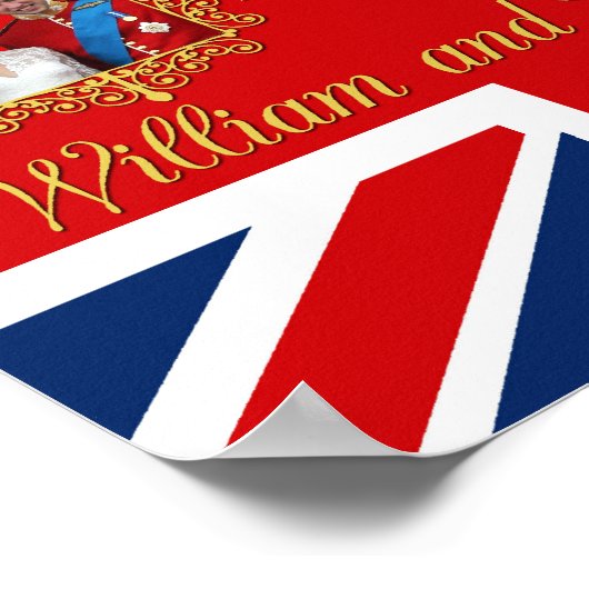 Royal Wedding - William und Kate Poster (Ecke)