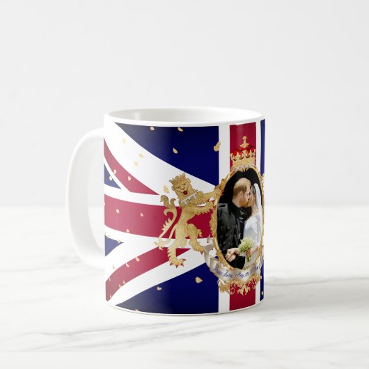 ROYAL WEDEDING KISS, HARRY+MEGHAN KAFFEETASSE (Vorderseite Links)