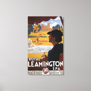 Royal Wellness-Center, Woman Drink Water Rail Post Leinwanddruck