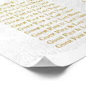 Royal White Gold Lace Seekarte Poste Poster (Ecke)