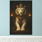 Royal White Tiger • Luxury Fine Art Canvas Leinwanddruck (Insitu (Holzboden))
