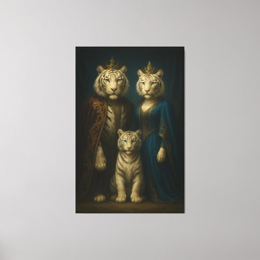 Royal White Tiger Royalty Portrait | ManJiangHong Leinwanddruck (Vorderseite)