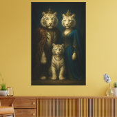 Royal White Tiger Royalty Portrait | ManJiangHong Leinwanddruck (Insitu (Wohnzimmer))