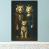 Royal White Tiger Royalty Portrait | ManJiangHong Leinwanddruck (Insitu (Holzboden))