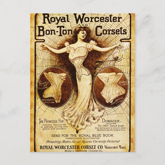 Royal Worcester Corsets Postkarte (Vorderseite)
