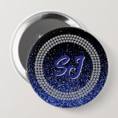 Royale Glitz Rhinestone Monogramm Knopf Button (Vorne & Hinten)
