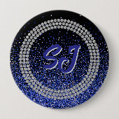 Royale Glitz Rhinestone Monogramm Knopf Button (Vorderseite)
