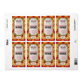 Royale Red Yellow Custom Wine Bottle Labels (Vorne)