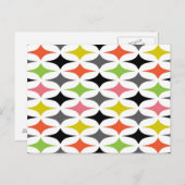 Royale Retro Design Postkarte (Vorne/Hinten)