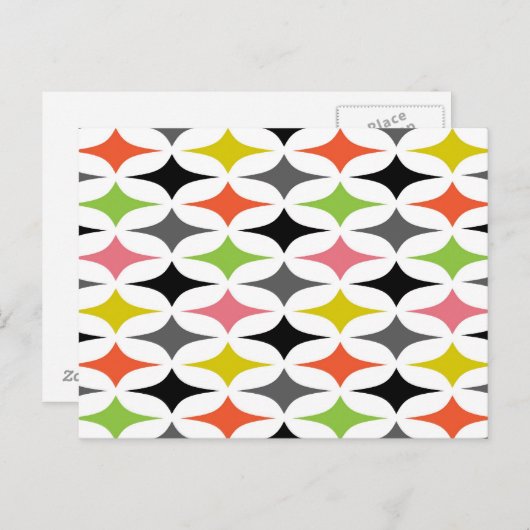 Royale Retro Design Postkarte (Vorne/Hinten)