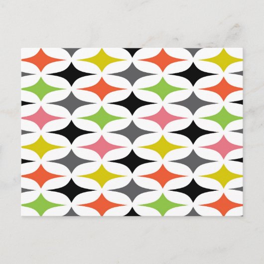 Royale Retro Design Postkarte (Vorderseite)