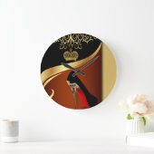 Royality Paris hoher Absatz u. Goldkrone Große Wanduhr (Zuhause)