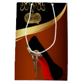 Royality Paris hoher Absatz u. Goldkrone Mittlere Geschenktüte (Rückseite)