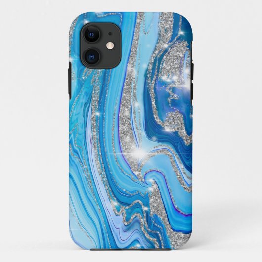 Royally Blue Agate iPhone 11 Hüllen (Rückseite)