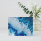 Royally Blue Agate Postkarte (Stehend Vorderseite)