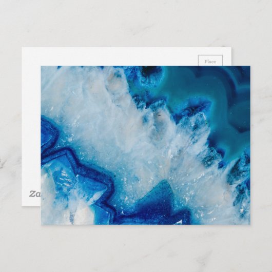 Royally Blue Agate Postkarte (Vorne/Hinten)