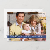 Royals Charles Diana und William Postkarte (Vorne/Hinten)