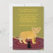 Royals Elegant King Queen Noble Cats Hochzeit Einladung (Rückseite)