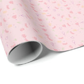 Royals Pink Birthday Party Wrapping Paper Geschenkpapier (Rolleneckpunkt)