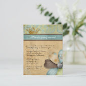 Royalty Bridal Duwer Einladungen (Stehend Vorderseite)