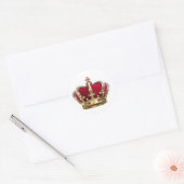 Royalty Crown Runder Aufkleber (Umschlag)