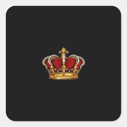 Royalty/Crown Stickers-Queen King Princess Quadratischer Aufkleber (Vorderseite)
