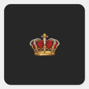 Royalty/Crown Stickers-Queen King Princess Quadratischer Aufkleber