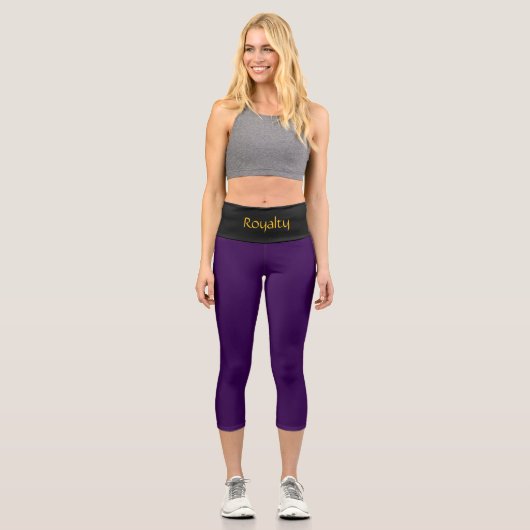 "ROYALTY" Custom High-Waisted Capri Pants (Vorderseite)