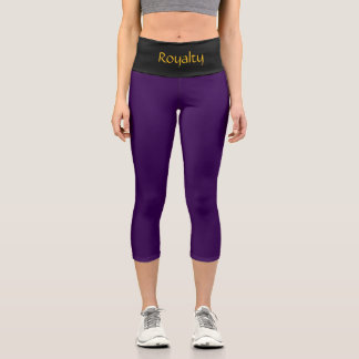 "ROYALTY" Custom High-Waisted Capri Pants Leggings