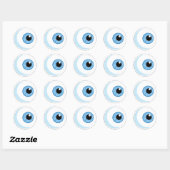 Royalty-Free-RF-Copyright-Safe-Blue-Eye-Ball EYEBA Runder Aufkleber (Blatt)