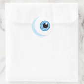 Royalty-Free-RF-Copyright-Safe-Blue-Eye-Ball EYEBA Runder Aufkleber (Tasche)