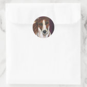 Royalty - Greyhound Art Runder Aufkleber (Tasche)