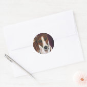 Royalty - Greyhound Art Runder Aufkleber (Umschlag)
