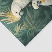 Royalty in White, Tropical Cockatoo Pair mit Gold Seidenpapier (Ausschnitt)