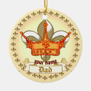 Royalty King Crown Vater Keramik Ornament