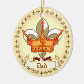 Royalty King Crown Vater Keramik Ornament (Links)