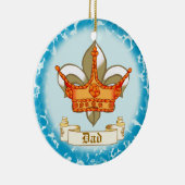 Royalty King Crown Vater Keramik Ornament (Rechts)