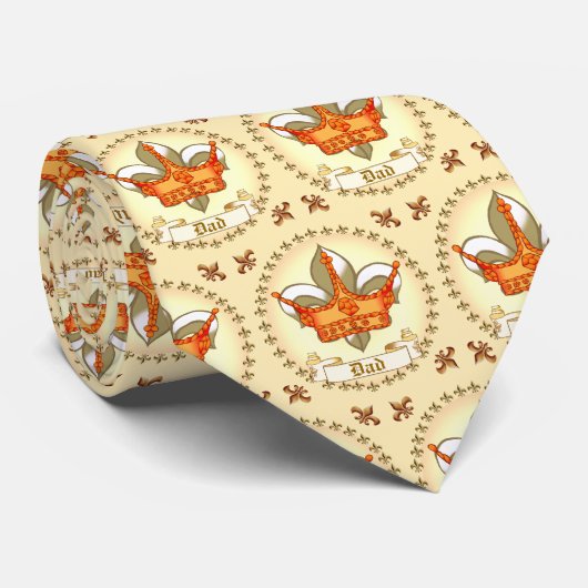 Royalty King Crown Vater Krawatte (Gerollt)