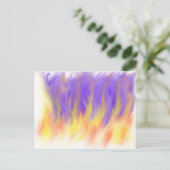 Royalty Lila Orange Flames Moderne Christliche Kun Postkarte (Stehend Vorderseite)