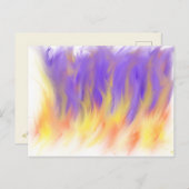 Royalty Lila Orange Flames Moderne Christliche Kun Postkarte (Vorne/Hinten)