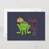 Royalty Rules Frog Prince Postcard Postkarte (Vorne/Hinten)