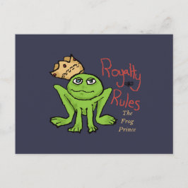 Royalty Rules Frog Prince Postcard Postkarte