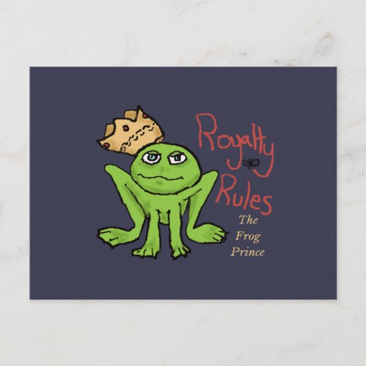 Royalty Rules Frog Prince Postcard Postkarte (Vorderseite)