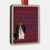 Royalty Rules - King Cavalier Square Ornament Aus Metall (Rechts)