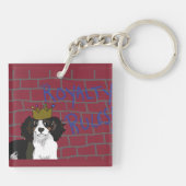 Royalty Rules - King Cavalier - Square Schlüsselan Schlüsselanhänger (Rückseite)