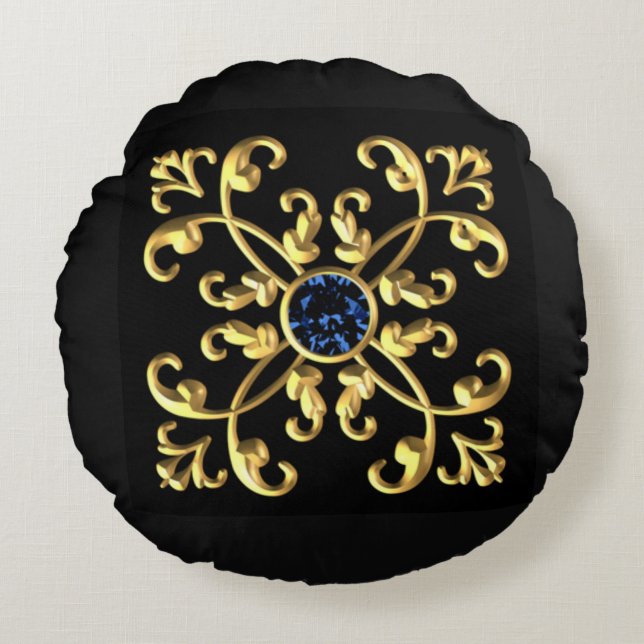 Royalty Rundes Kissen (Vorderseite)