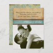 Royalty Save the Date Ankündigungspostkarte (Vorne/Hinten)