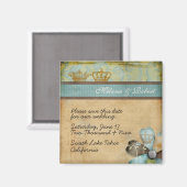 Royalty Save the Date Magnet (Vorderseite/Rückseite)