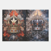Royalty, Seine & Hers Crowns Geschenkpapier Set (Vorderseite 2)